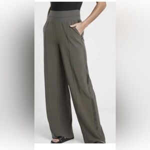 ATHLETA NWOT Nolita Featherweight Dark Olive Wide-Leg Pants